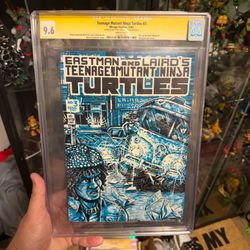 Mirage Comics Teenage Mutant Ninja Turtles #3 CGC 9.6 Signed Sketched by Kevin Eastman