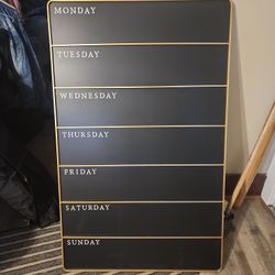 Week Of The Day Chalkboard Planner