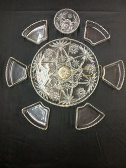 Vintage Anchor Hocking 9-Piece Lazy Susan Set - Star of David