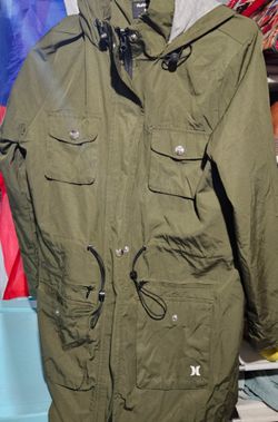 Hurley Olive Green Field Parka with Hood (M)