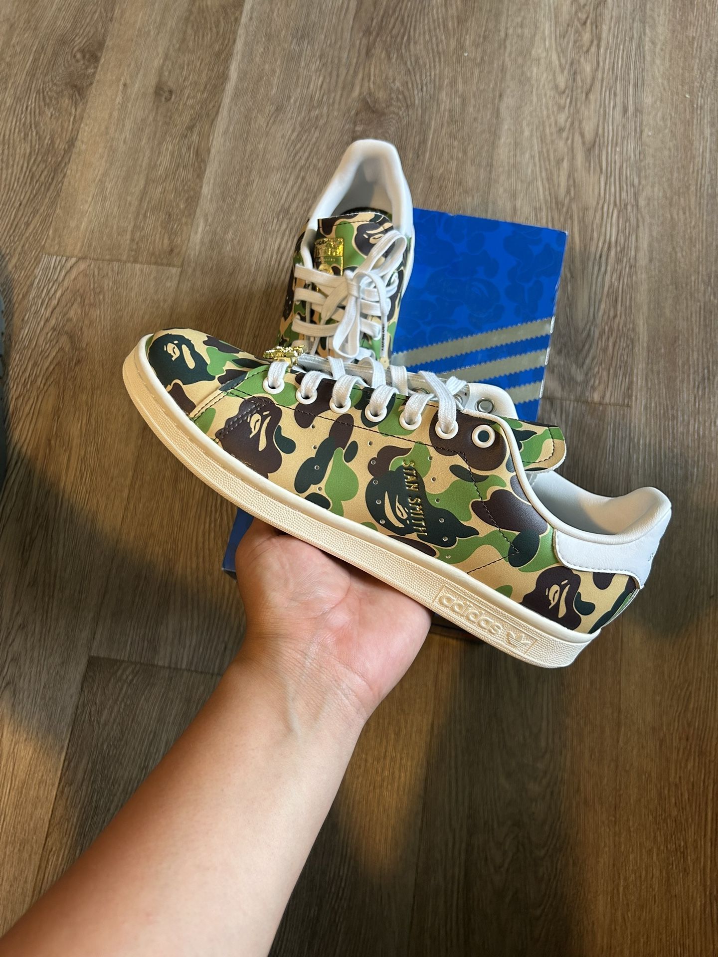 Adidas Men's BAPE x Stan Smith 30th Anniversary Camo/Gold |IG8949|