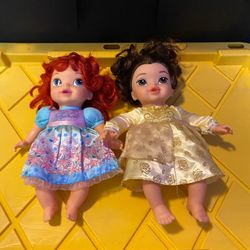 Disney Baby Ariel and Belle Dolls