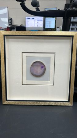Set of 3 Framed Matted Geode Wall Art Pieces