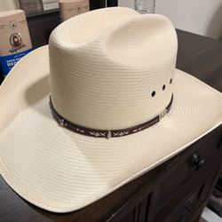 Straw Cowboy Hat: 7 3/8