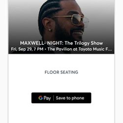 Maxwell Tickets