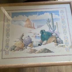 Southwest Pottery Cactus Print Gloria Eriksen