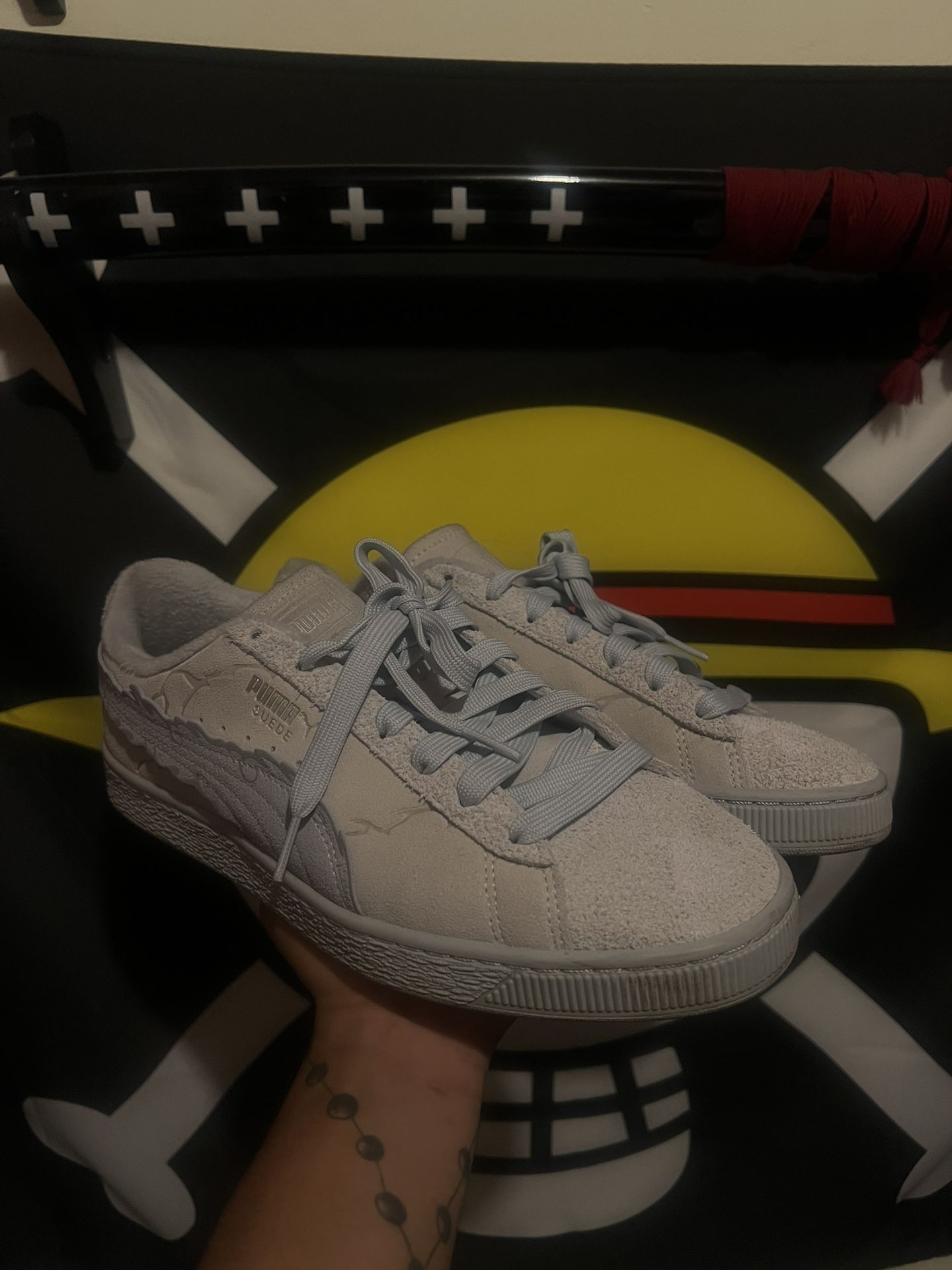 Puma Suede One Piece Straw Hat Luffy Size 9.5M
