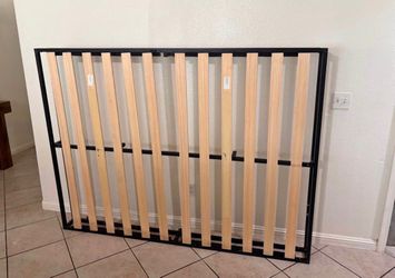 Metal & Wood Queen Bed Base 60x80