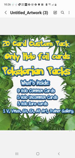 Pokemon 20 Card Hologram Pack With Bonus