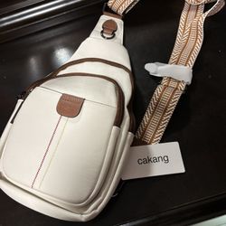 Women Men Leather Small Sling Backpack Daypack Anti Theft Fanny Pack Crossbody Purse Travel