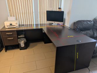 Large L shaped desk