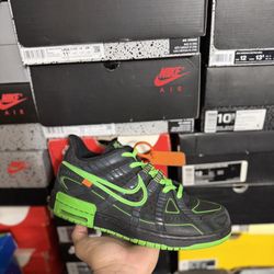 Nike Off White Rubber Dunk Green Strike size 8.5 USED But Clean 