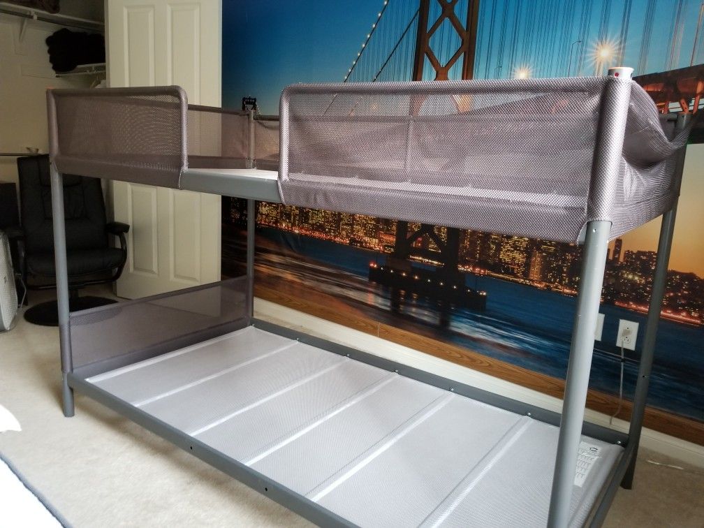 Sturdy Metal Twin-over-twin Bunk Bed (can include mattresses and bedding)