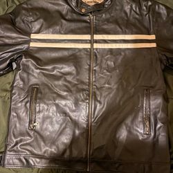 Black Faux Leather Jacket XXL $20 