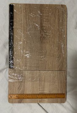 Wood Grain Panel Deskwith Black Edge