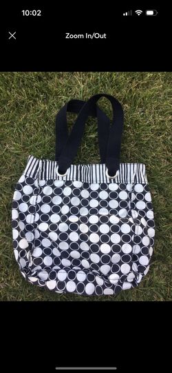 Bag black ans white poka dot bag
