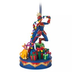 Disney Parks 2024 Sketchbook Avengers Captain Marvel Christmas Ornament