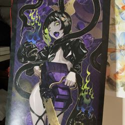 anime girl banner poster 11in x 27in