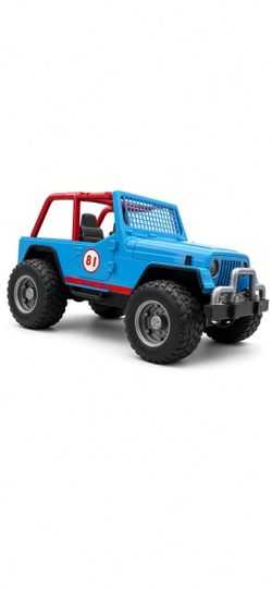 Bruder: Jeep cross country blue comes with a driver