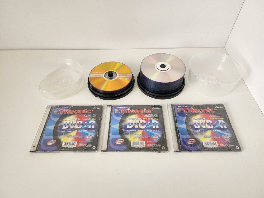 Verbatim, Maxell & Trisonic DVD's Discs