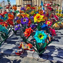 💐Garden Decor🌺POTTERY 🐞Talavera 🔥Metal Yard Art 😃