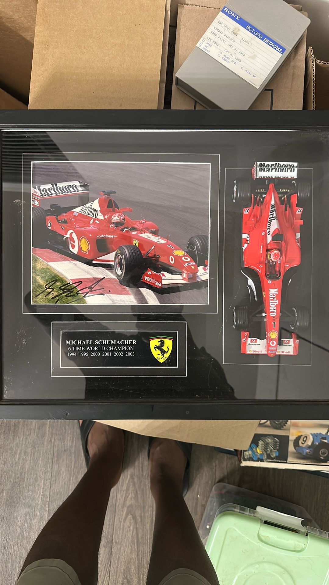 Michael Schumacher Signed Pic/ Scaled Car