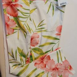 George New With TAGS 12 Floral CAPRI Pant Flat Front