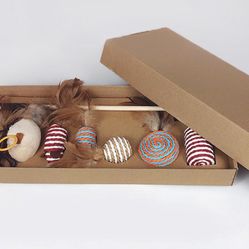 🔥🔥🔥【7Pcs Cat Feather Wand Toys, Mouse Creative Linen Kitten Toys Natural Feather Teaser Replace