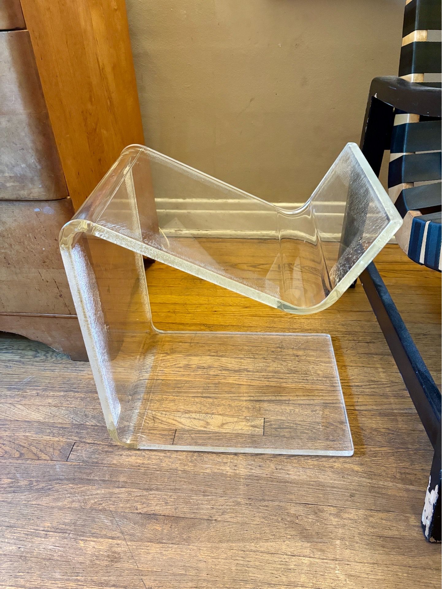 Vintage Mid Century MCM Lucite or Acrylic Side Table