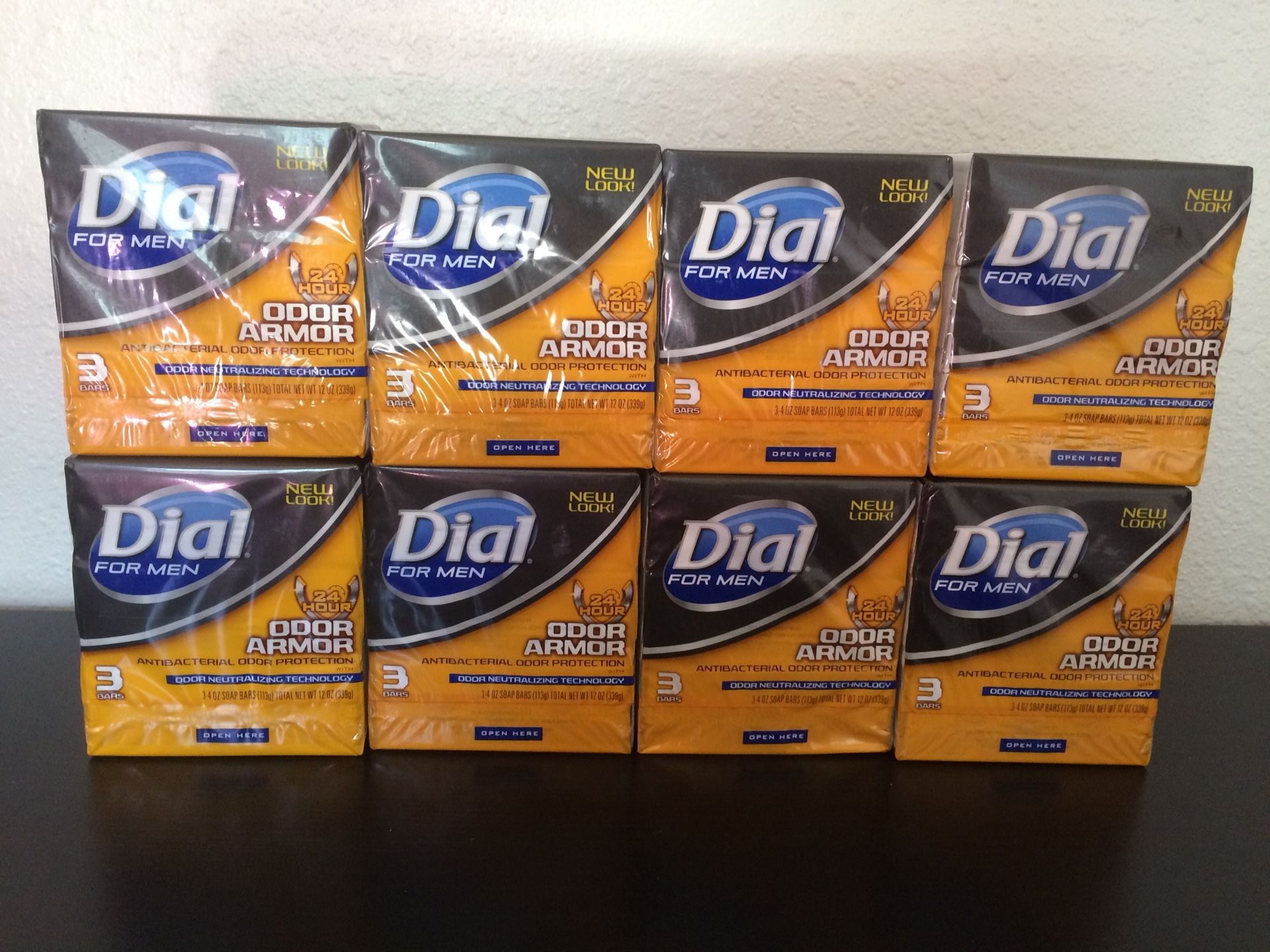 24 Dial For Men Antibacterial Soap Bars Odor Armor, 4 OZ Each