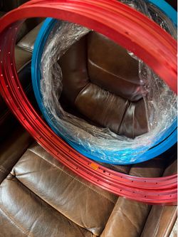 Red and Blue 24” wheel hoops