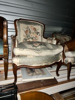 Pair of floral chairs