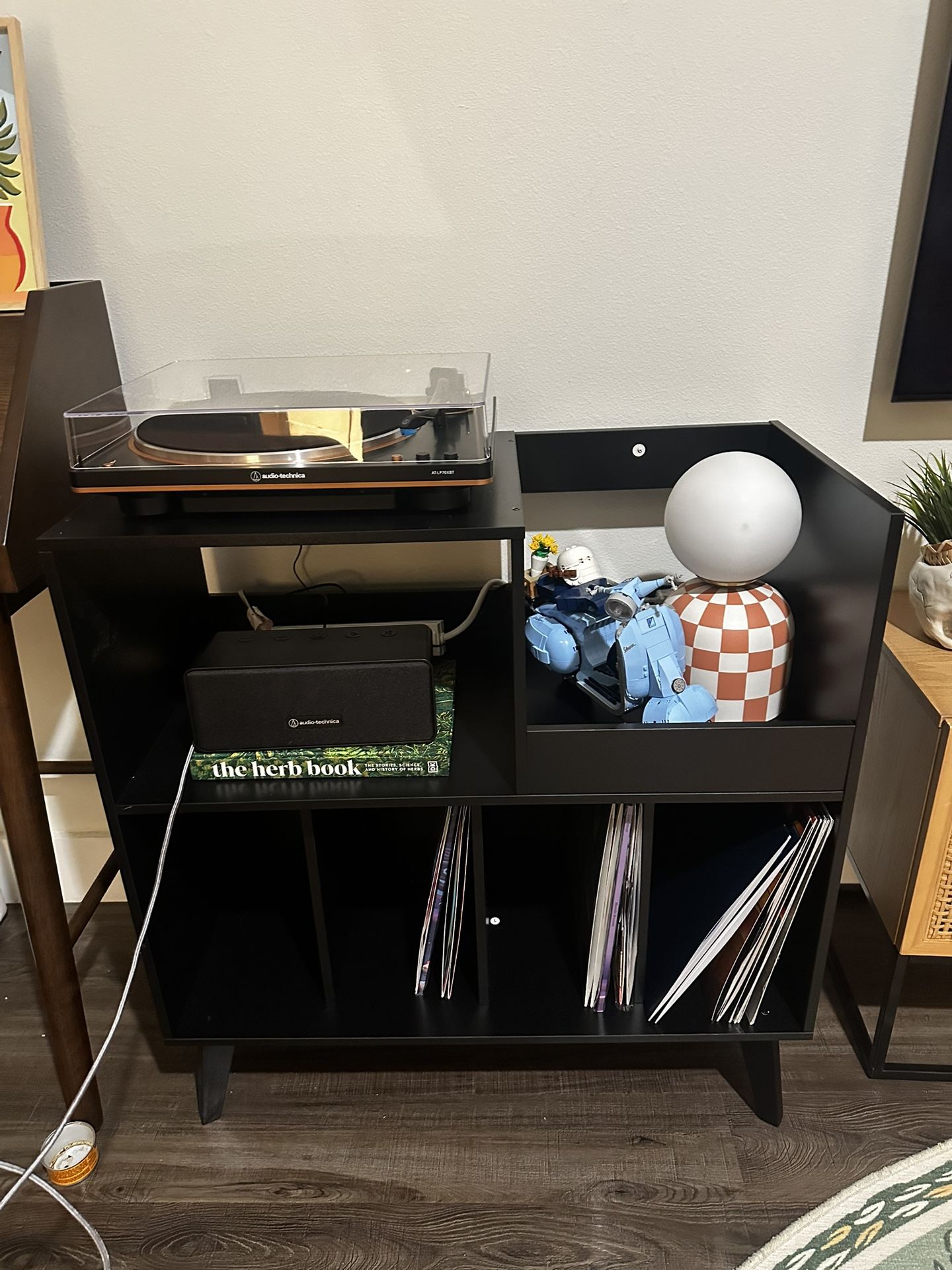 Record Player Stand Vinyl Storage