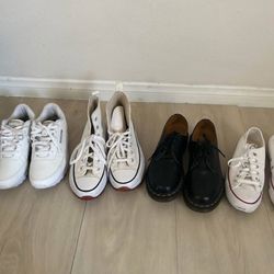 Women’s Size 8 Shoe Bundle – Converse, Dr. Martens, Reebok (All Gently Used)