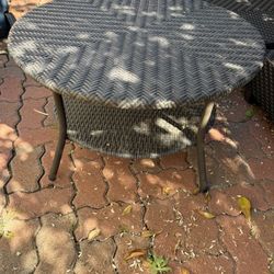 Two Patio Chairs And Small Table