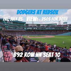 Dodgers at Redsox tickets 