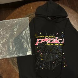 1:1 Black pink Spider Hoodie