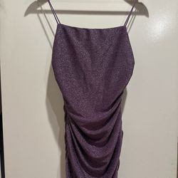 Purple Glittery Mini Dress