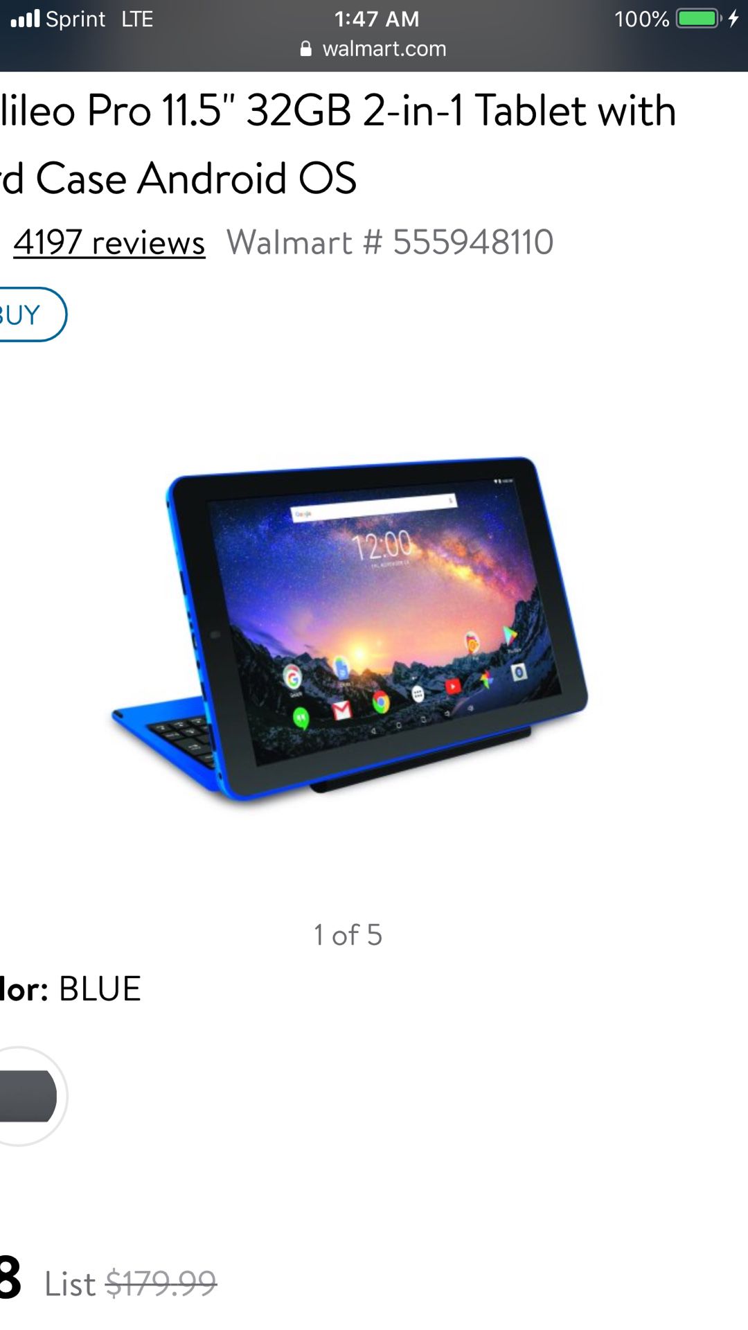 Mini blue laptop