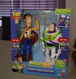 Mattel Disney and Pixar Toy Story 5 Interactables Woody & Buzz Lightyear