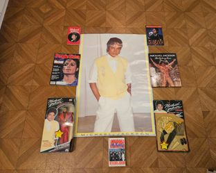 Michael Jackson Memorabilia: Books; Poster; New Factory Sealed Doll and Outfit Clothes