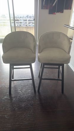 Cream colored barstools