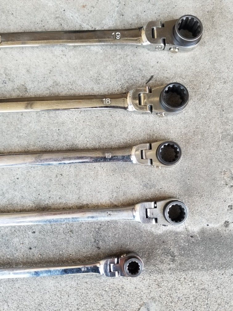 Mountain Ratchet Long Wrenches Double End Reversible Set Lifetime Warranty Snapon for Sale in