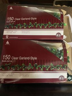 Christmas Lights Clear Garland Style (2) 