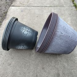 plastic garden pots 