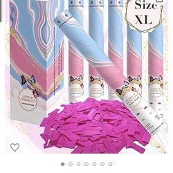 Gender Reveal Pink Confetti Cannons
