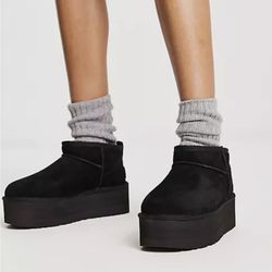 UGG Classic mini platform boots in black NEW