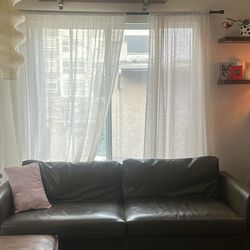 FREE faux leather couch ad ottoman