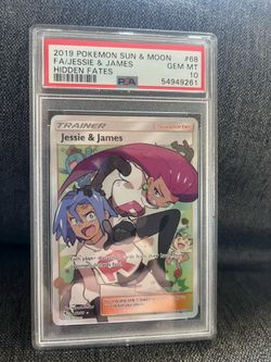 PSA 10 Jessie and James Full Art Hidden Fates