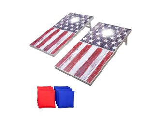 GOSPORTS Outdoor Portable Aluminum Corn Hole with LED